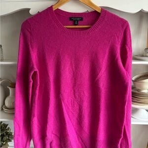 Saks Fifth Avenue Vibrant Fuchsia Crew Neck Sweater
